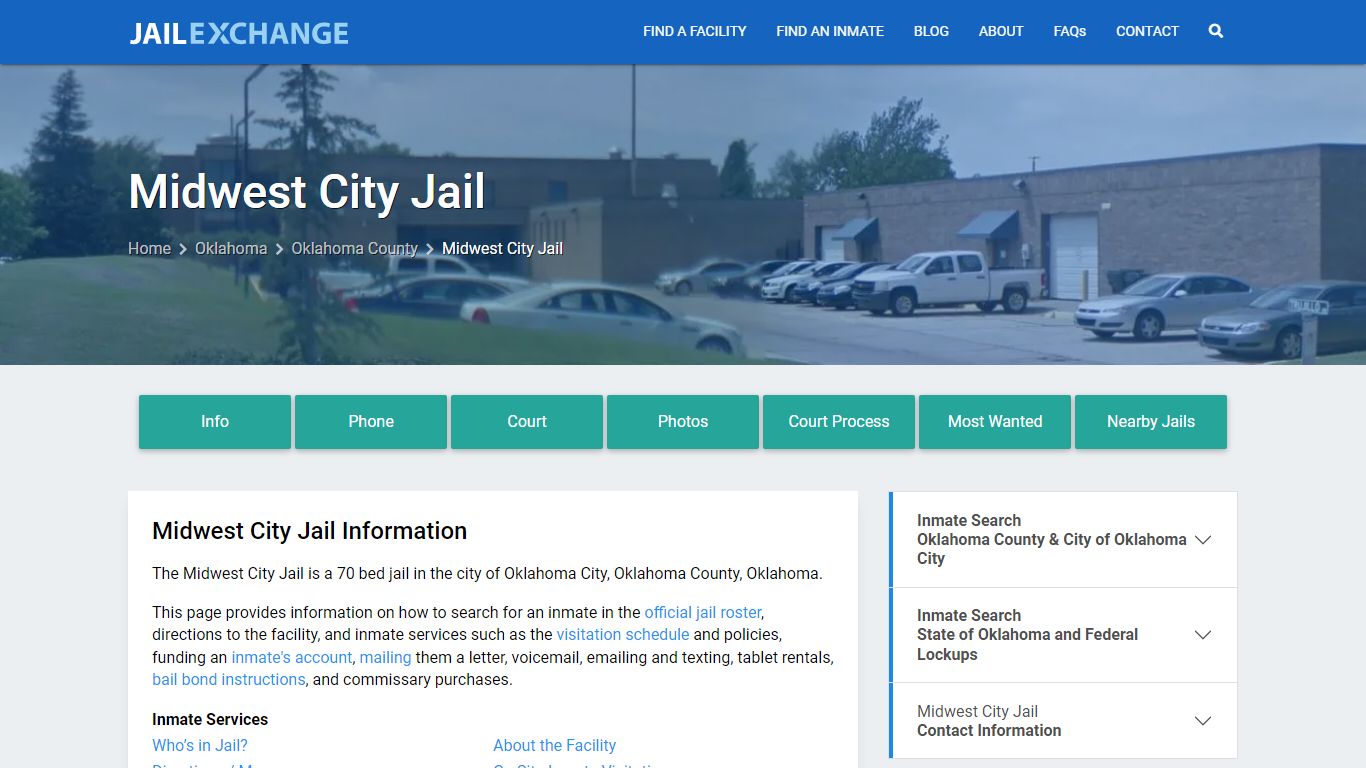 Midwest City Jail, OK Inmate Search, Information
