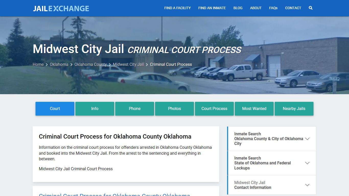 Midwest City Jail Criminal Court Process - Jail Exchange